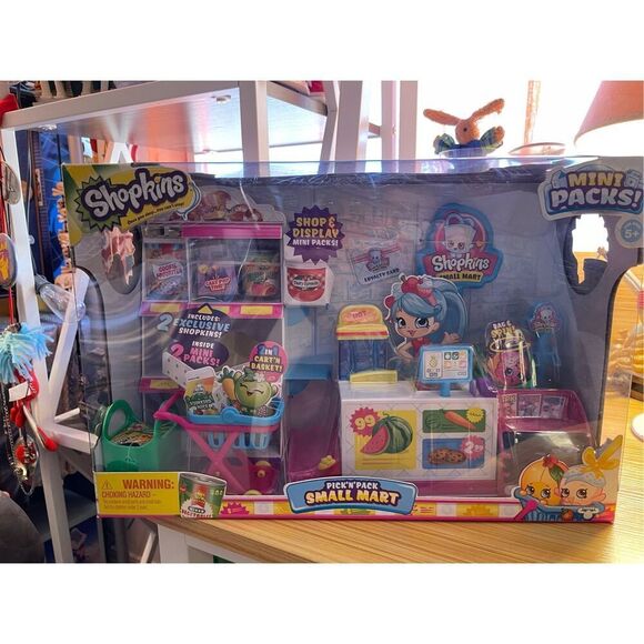 NEW! Shopkins Pick N Pack Small Mart Grocery Store Playset Collectors Edition NI - Picture 2 of 13